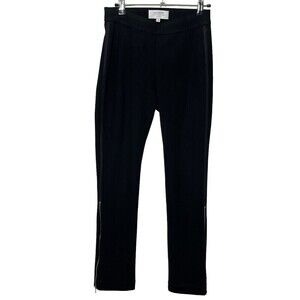 La Ligne Moto Pants Women’s Size Small Black Zipped Hem Cropped Stretch